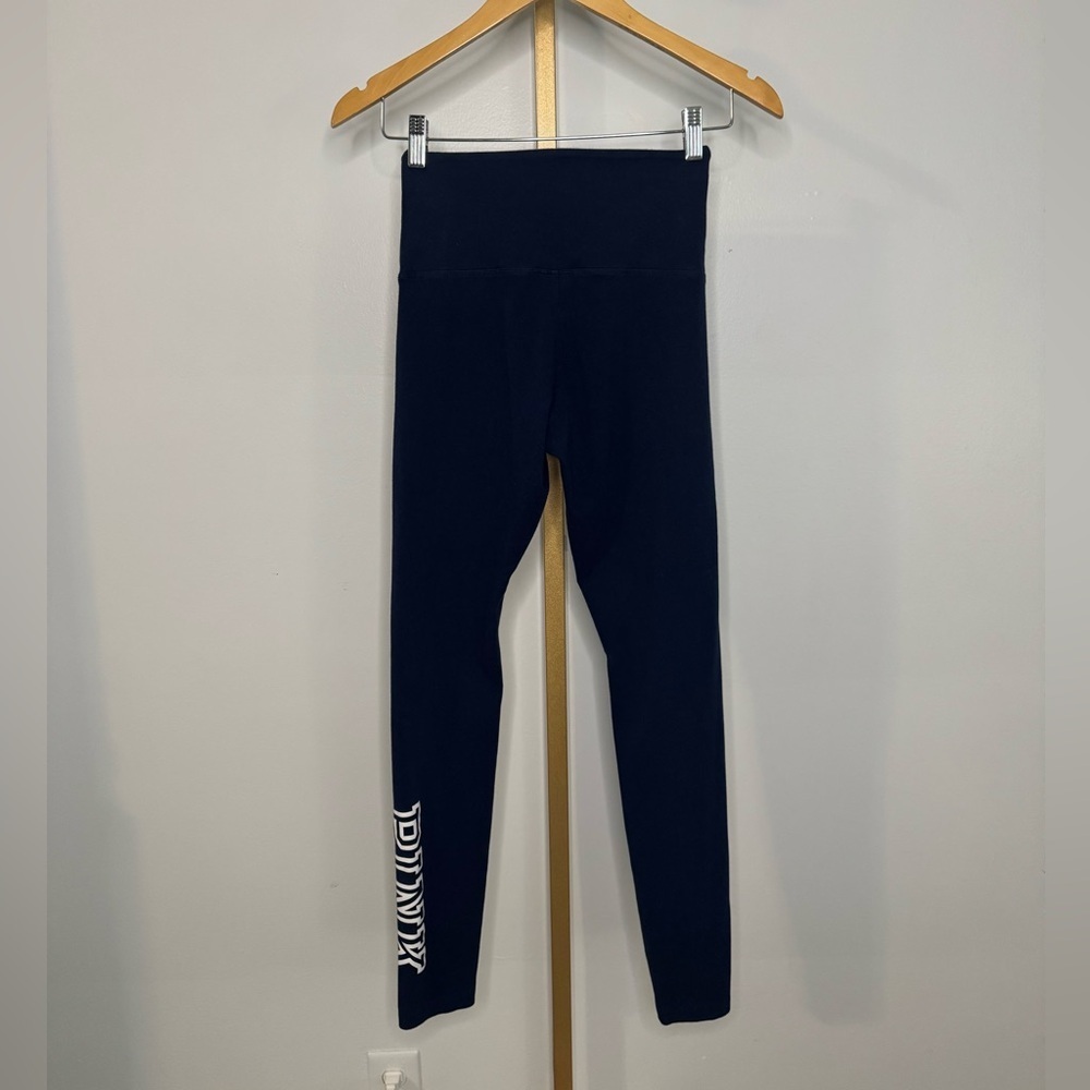 PINK Victoria's Secret Navy Blue Leggings with Logo